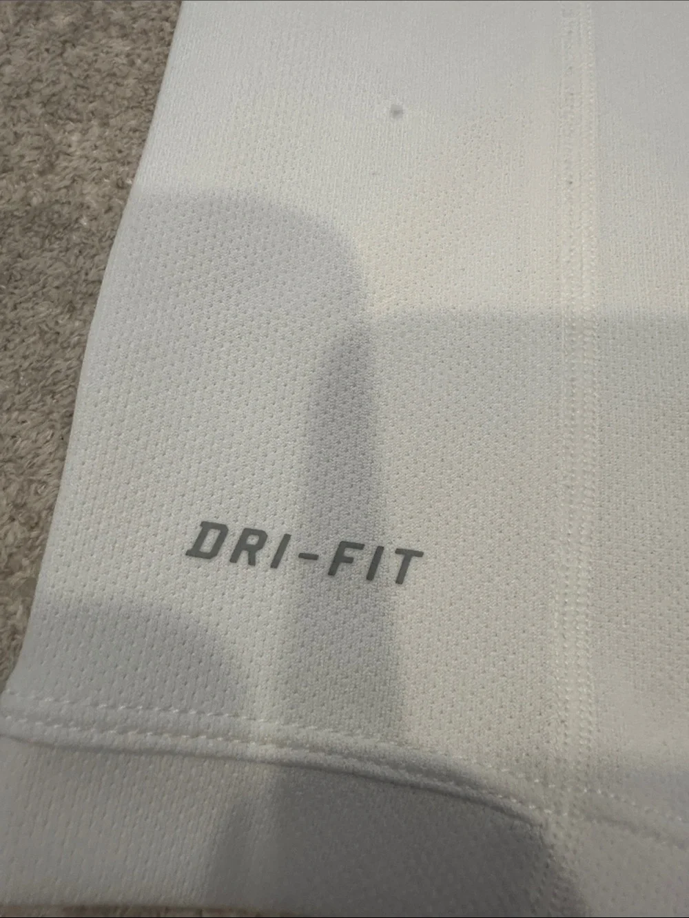 Nike White Dri-FIT Short Sleeve Athletic Tee
